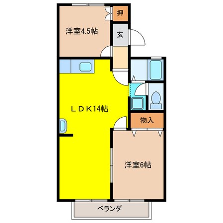 ホワイトヒルズの物件間取画像